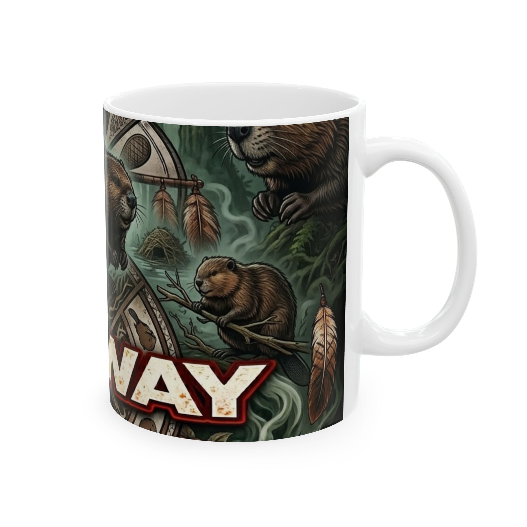 Redway Beaver Ceramic Mug,Ember Spirit Apparel