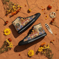 Redway Hippie Matriarch Sneakers — Retro Peace & Flower Power DesignEmber Spirit Apparel