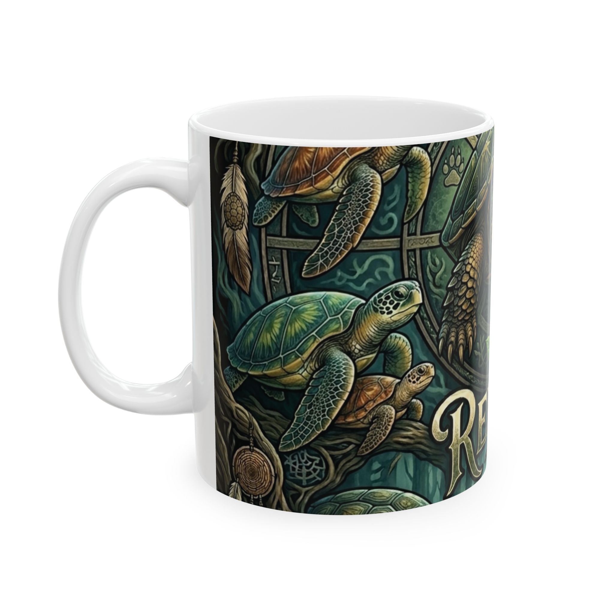 Redway Turtle - Ceramic Mug, (11oz, 15oz)Ember Spirit Apparel