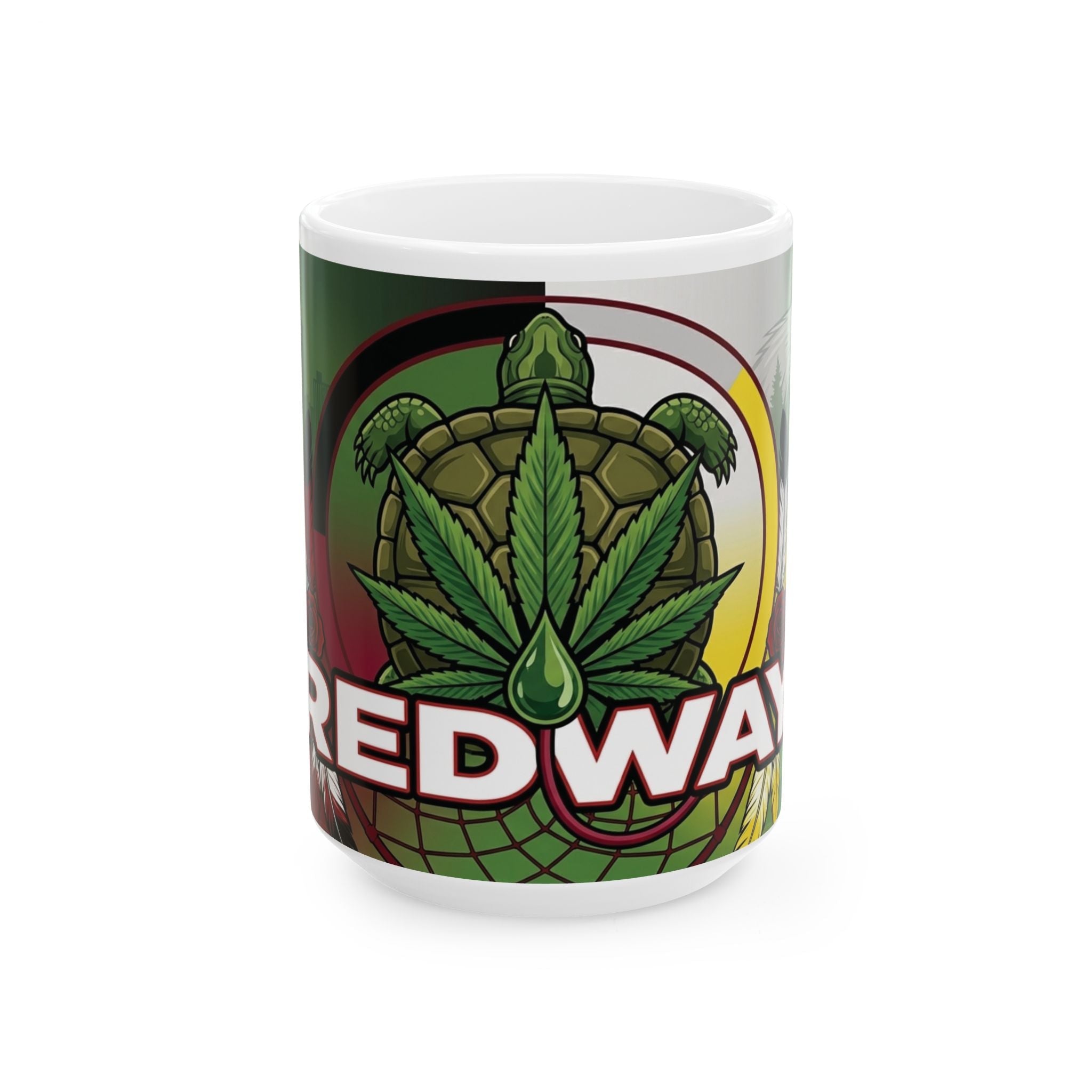Redway Turtle & Leaf - Ceramic Mug, (11oz, 15oz)Ember Spirit Apparel