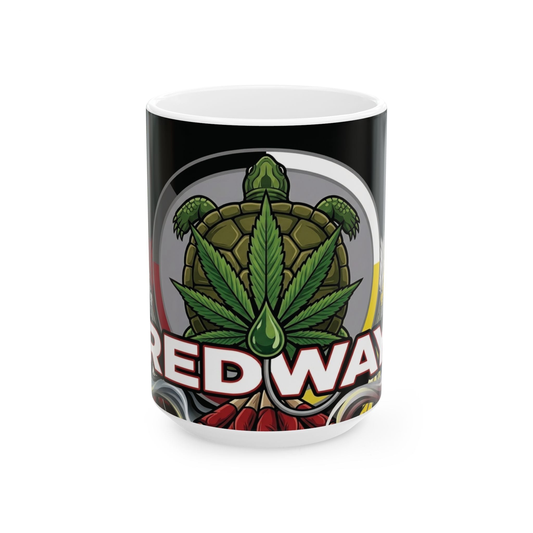 Redway Turtle Medicine Leaf - Ceramic Mug, (11oz, 15oz)Ember Spirit Apparel
