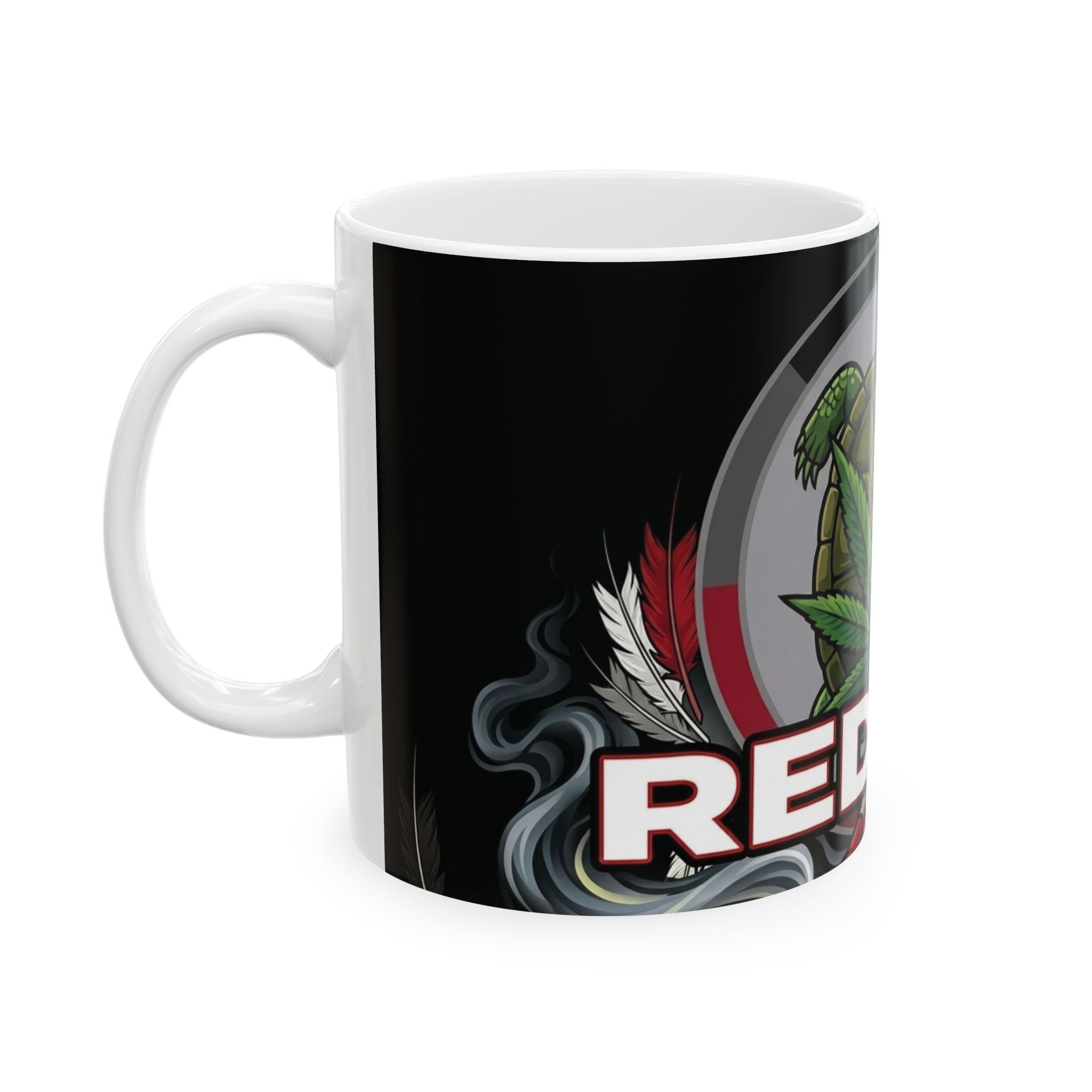 Redway Turtle Medicine Leaf - Ceramic Mug, (11oz, 15oz)Ember Spirit Apparel