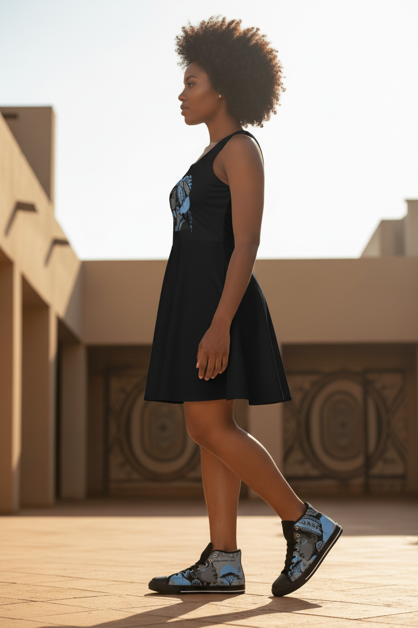 Side Shot - Dress & Sneakers