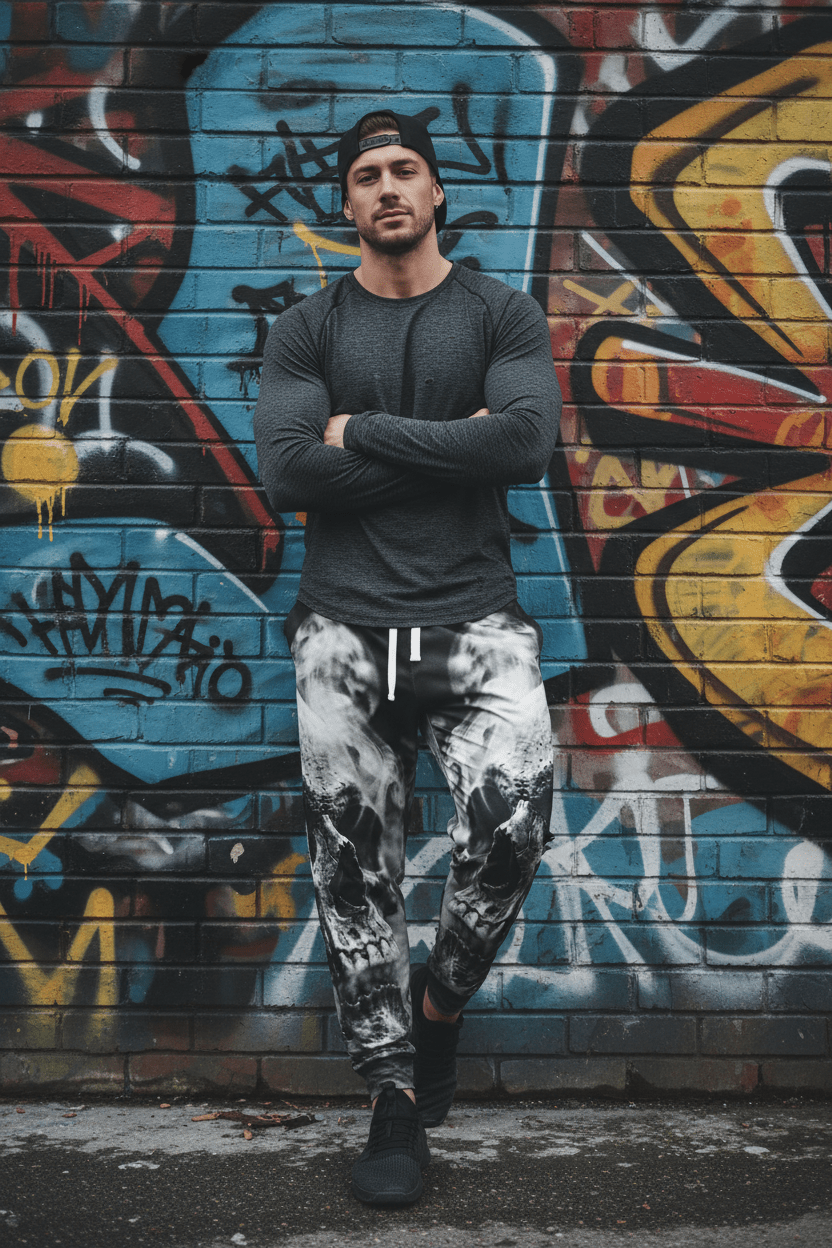 Smokey's Skull Athletic Joggers (AOP)Ember Spirit Apparel