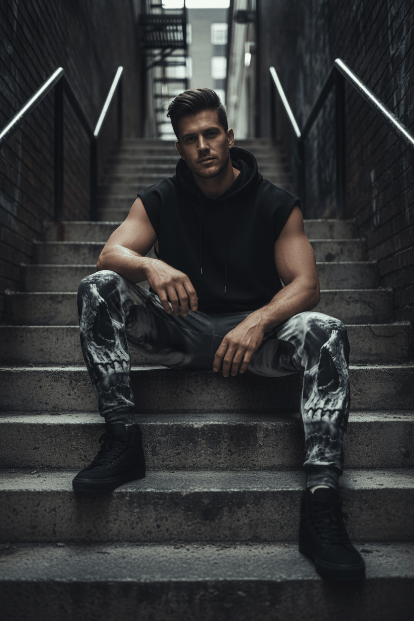Smokey's Skull Athletic Joggers (AOP)Ember Spirit Apparel
