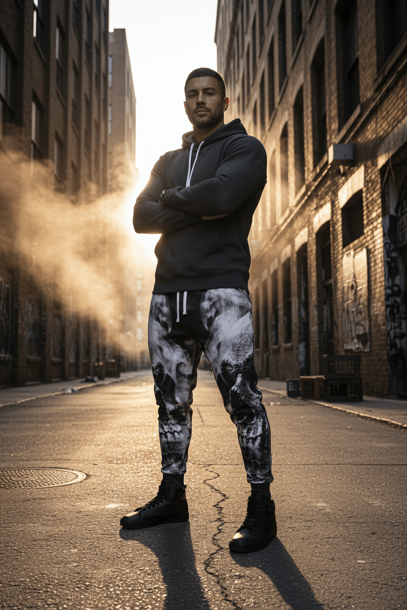 Smokey's Skull Athletic Joggers (AOP)Ember Spirit Apparel