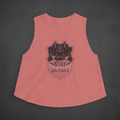 Stay Deadly Bat Crop Top — Gothic Women's Summer Tank, Vampire Halloween GraphicEmber Spirit Apparel