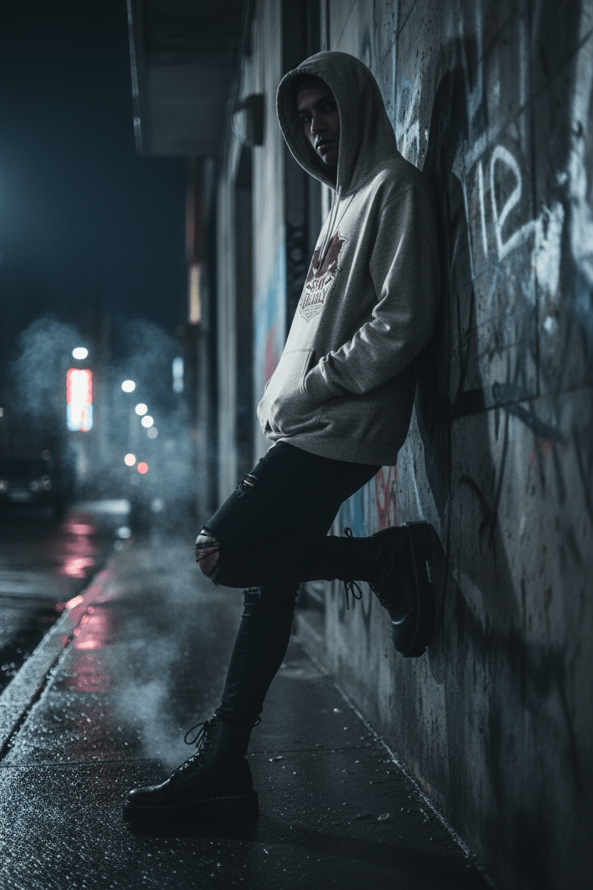 Stay Deadly Bat Hoodie — Gothic Bat Graphic PulloverEmber Spirit Apparel