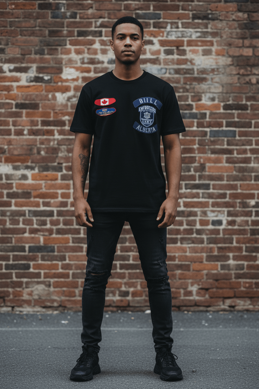 Street Club Enforcers Tee — CAW (Children Animals Women) Protection Crest T-ShirtEmber Spirit Apparel