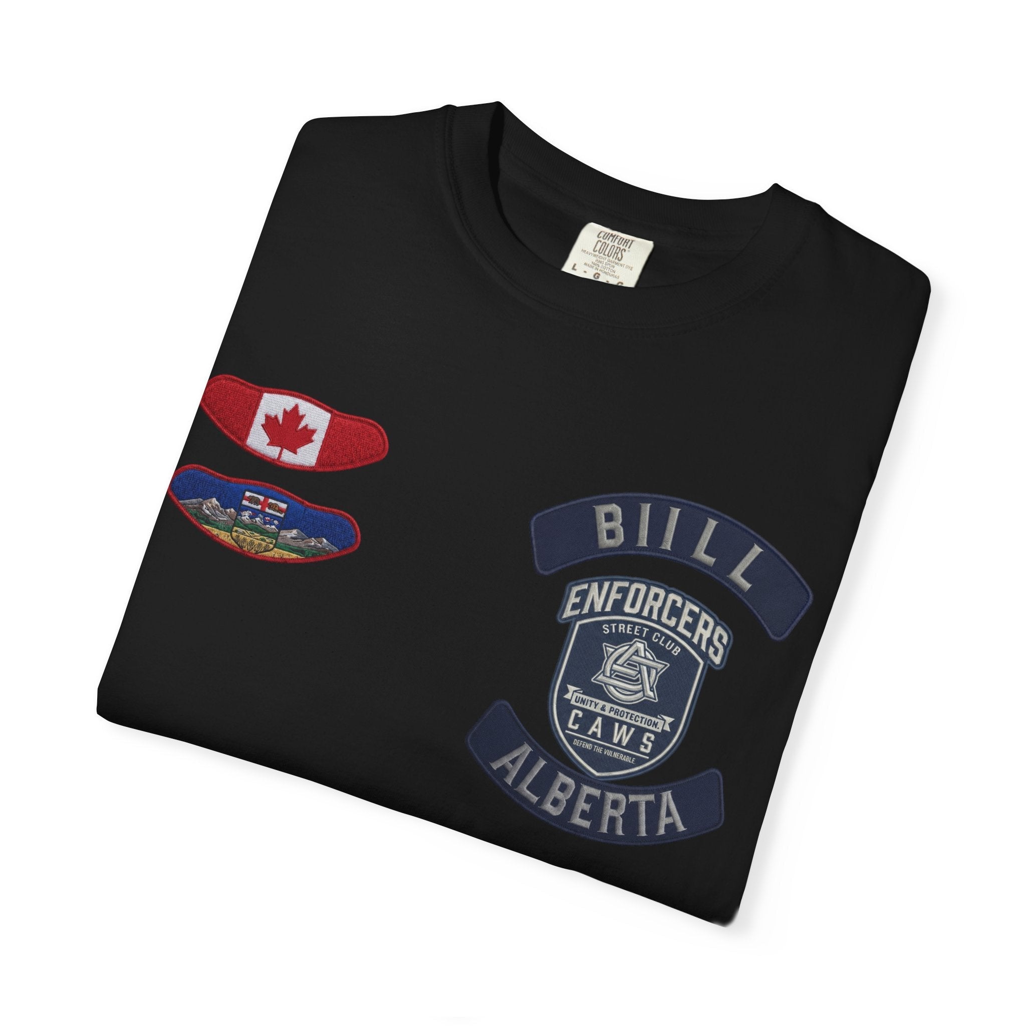 Street Club Enforcers Tee — CAW (Children Animals Women) Protection Crest T-ShirtEmber Spirit Apparel