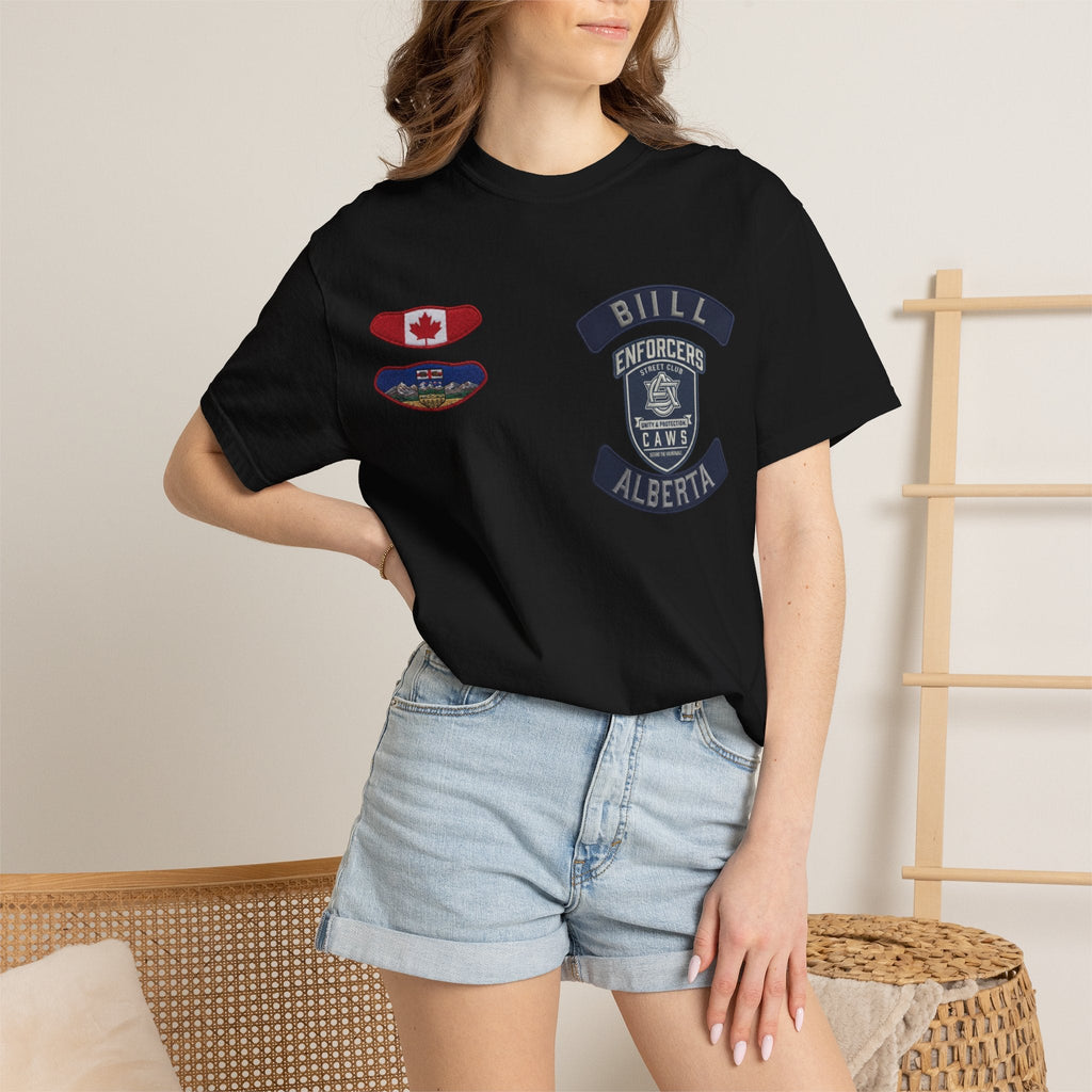 Street Club Enforcers Tee — CAW (Children Animals Women) Protection Crest T-ShirtEmber Spirit Apparel
