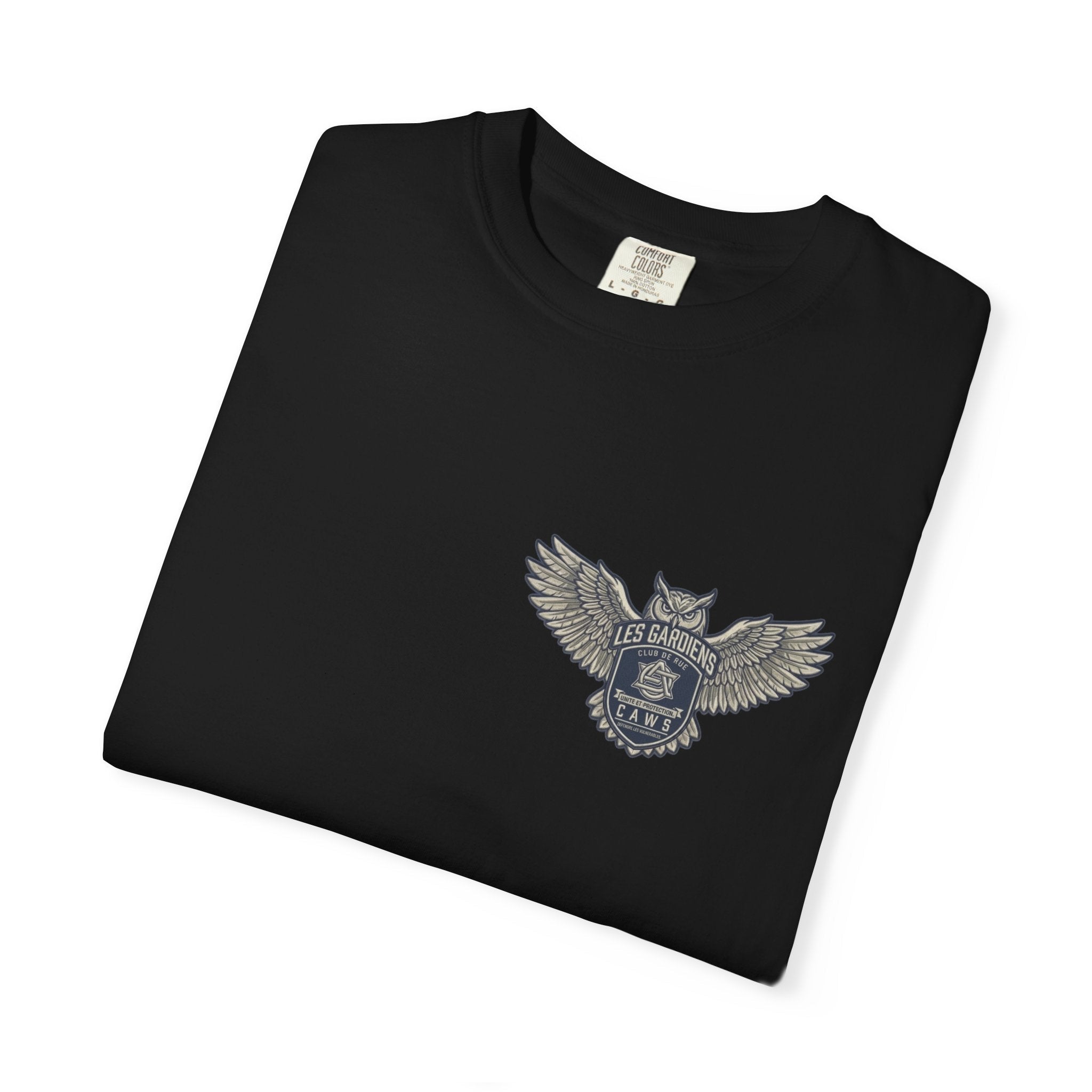 T-Shirt Bouclier Hibou des Gardiens Enforcers — CAWS (Français)Ember Spirit Apparel