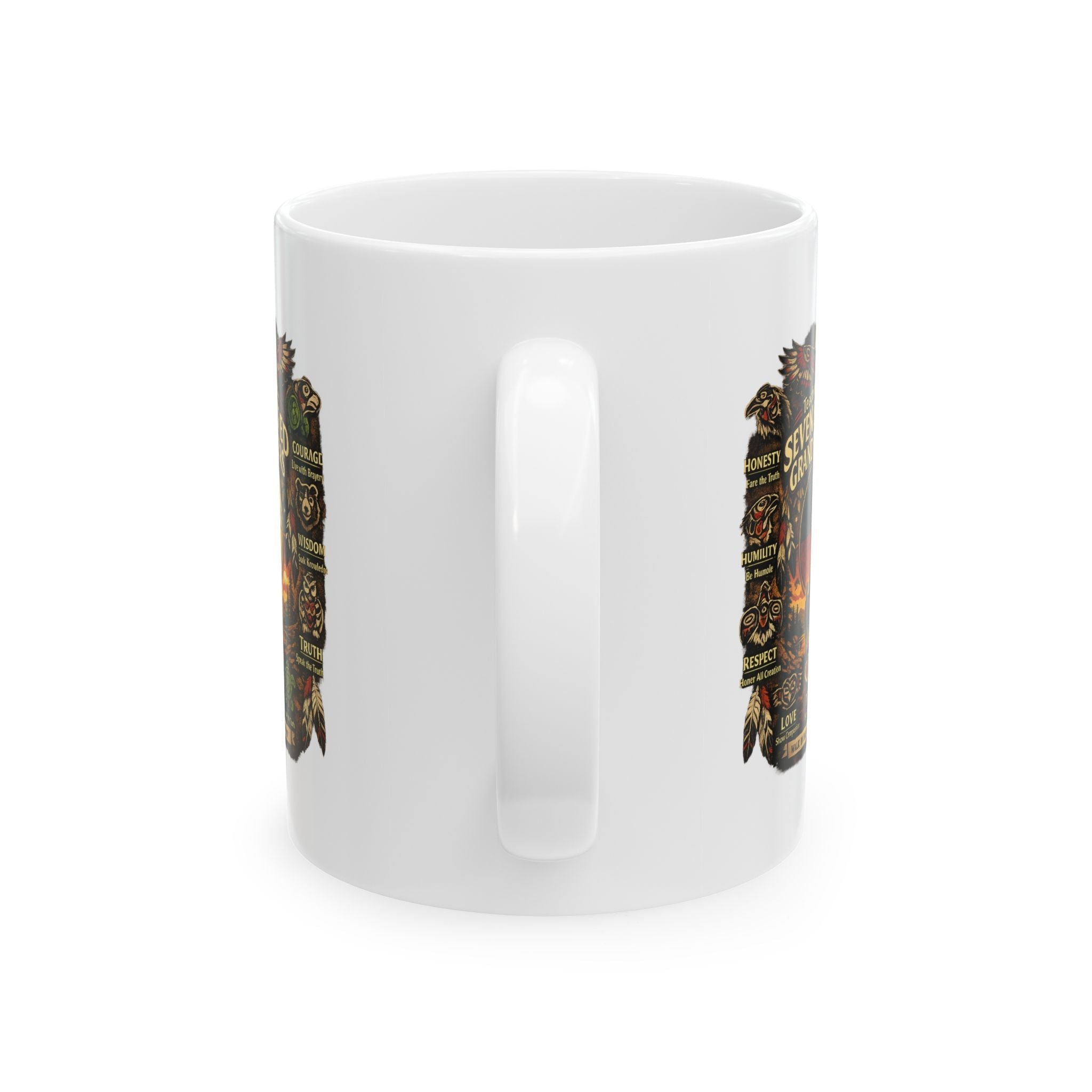 The Seven Sacred Generations Ceramic Mug, (11oz, 15oz)The Seven Sacred Generations Ceramic MugEmber Spirit Apparel