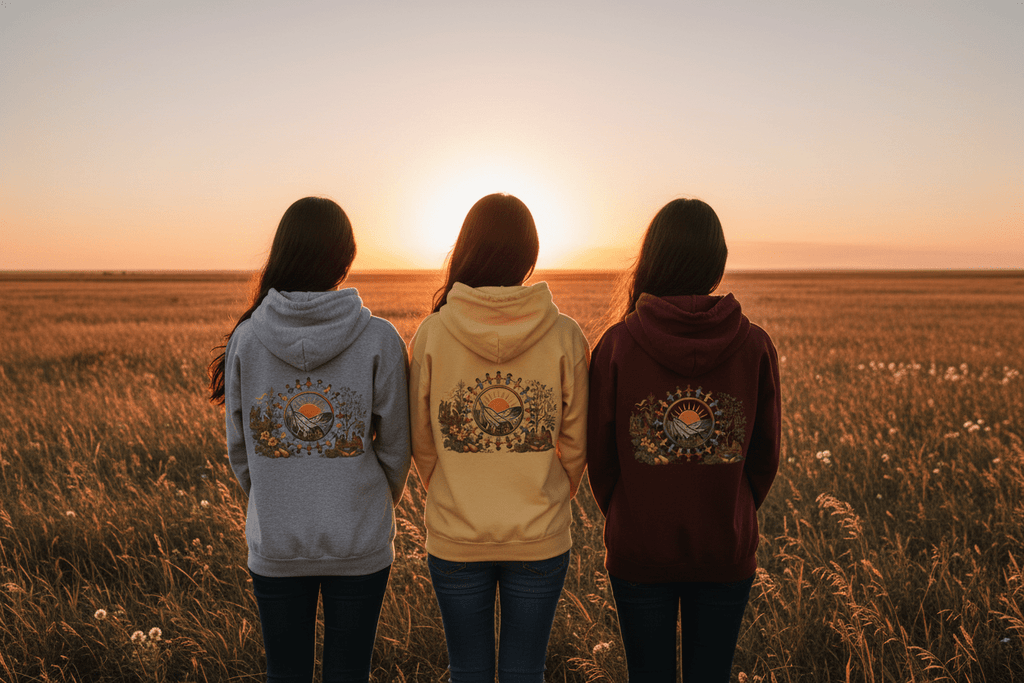 Three Sisters Gathering Hoodie — Growing Together Makes Us StrongerEmber Spirit Apparel