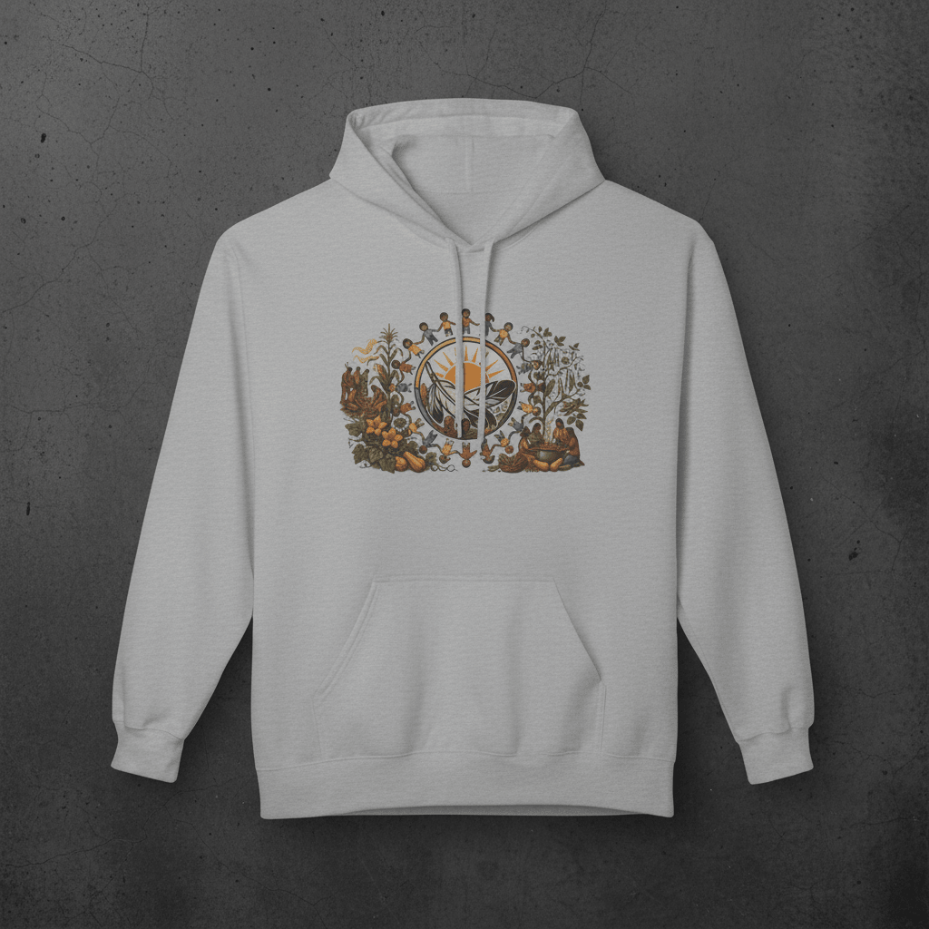 Three Sisters Gathering Hoodie — Growing Together Makes Us StrongerEmber Spirit Apparel