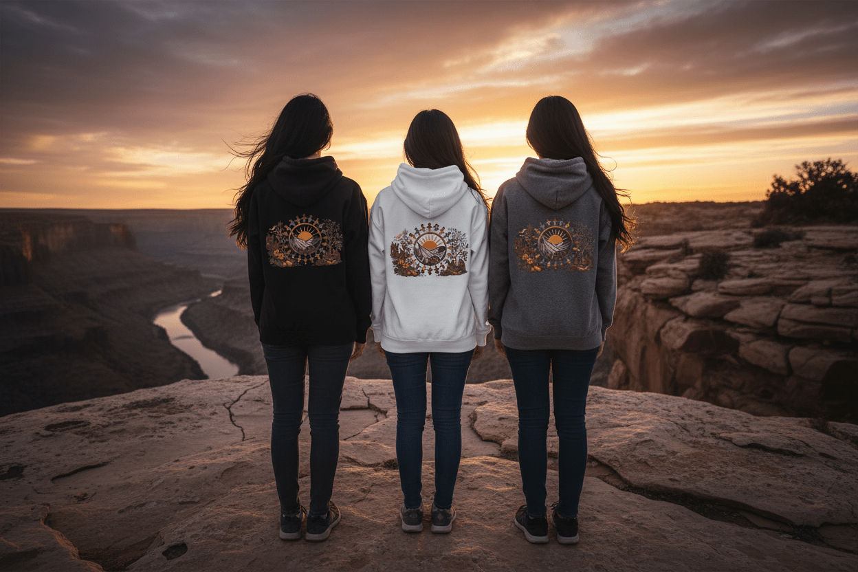 Three Sisters Gathering Hoodie — Growing Together Makes Us StrongerEmber Spirit Apparel