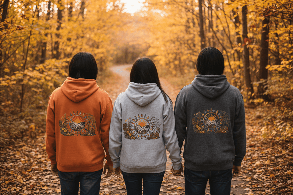 Three Sisters Gathering Hoodie — Growing Together Makes Us StrongerEmber Spirit Apparel