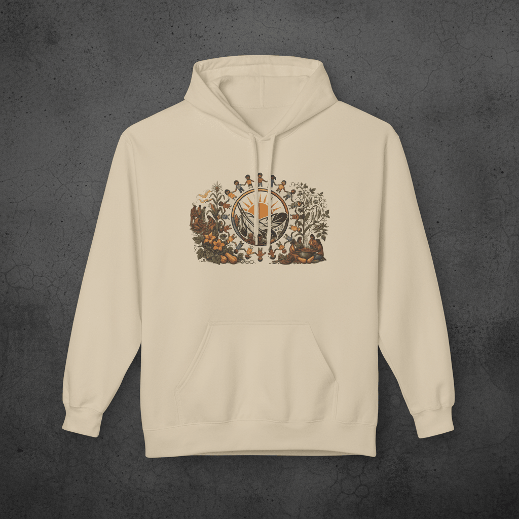 Three Sisters Gathering Hoodie — Growing Together Makes Us StrongerEmber Spirit Apparel