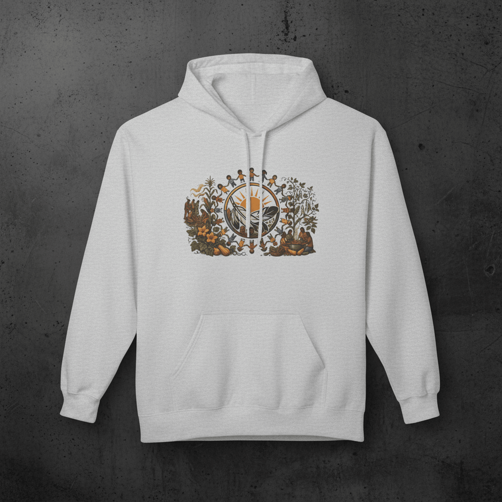 Three Sisters Gathering Hoodie — Growing Together Makes Us StrongerEmber Spirit Apparel