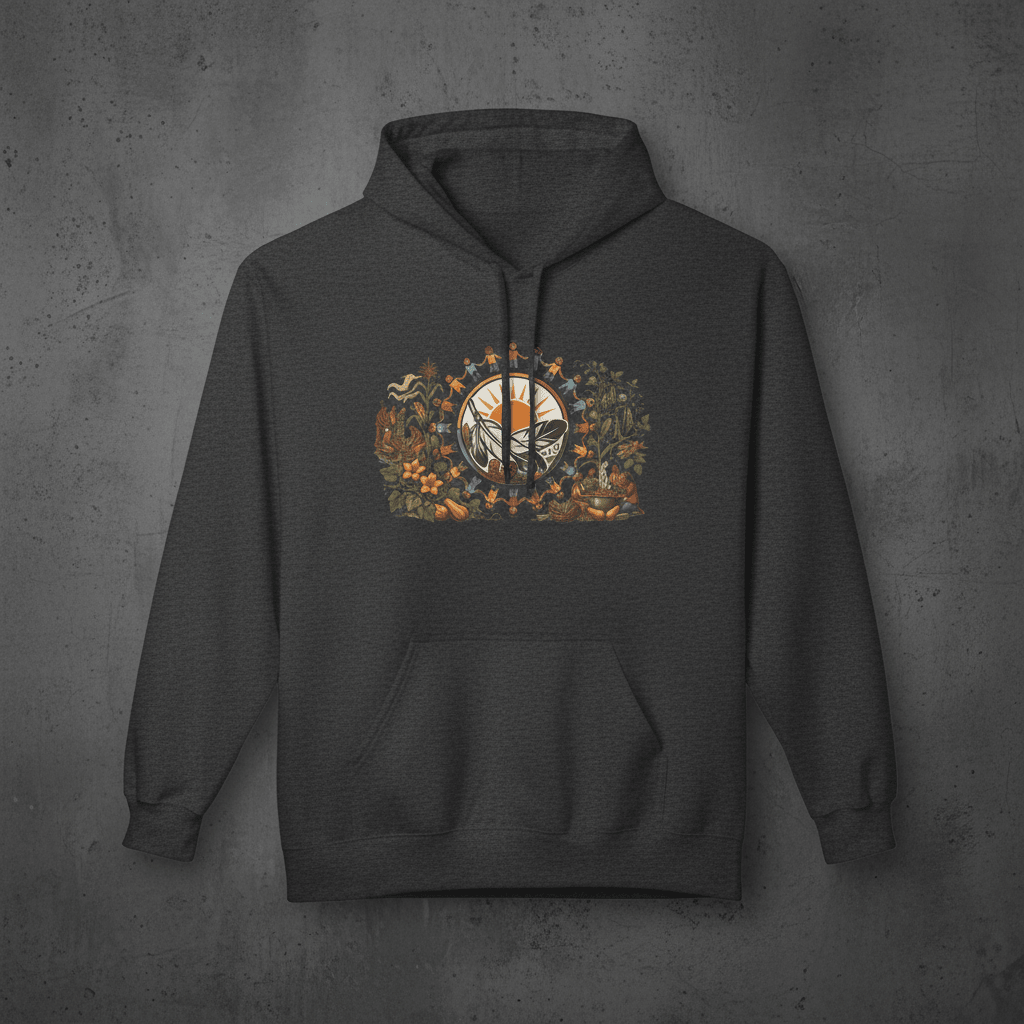 Three Sisters Gathering Hoodie — Growing Together Makes Us StrongerEmber Spirit Apparel