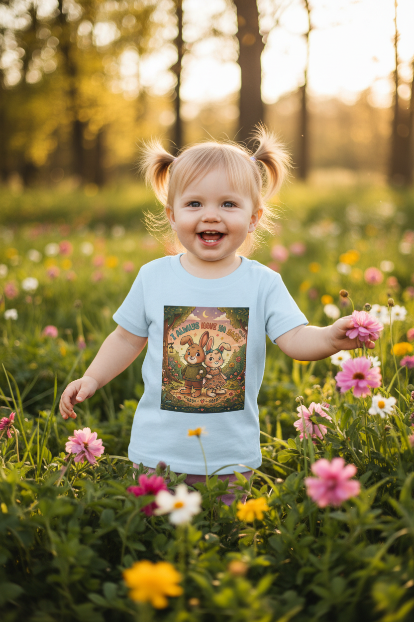 Toddler T-Shirt — "Bunnies Have My Heart" Cute Woodland Bunny Kids TeeEmber Spirit Apparel