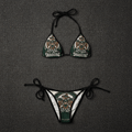 Triangle Bikini — Vintage Traditional Hydia Print | Ember Spirit ApparelEmber Spirit Apparel