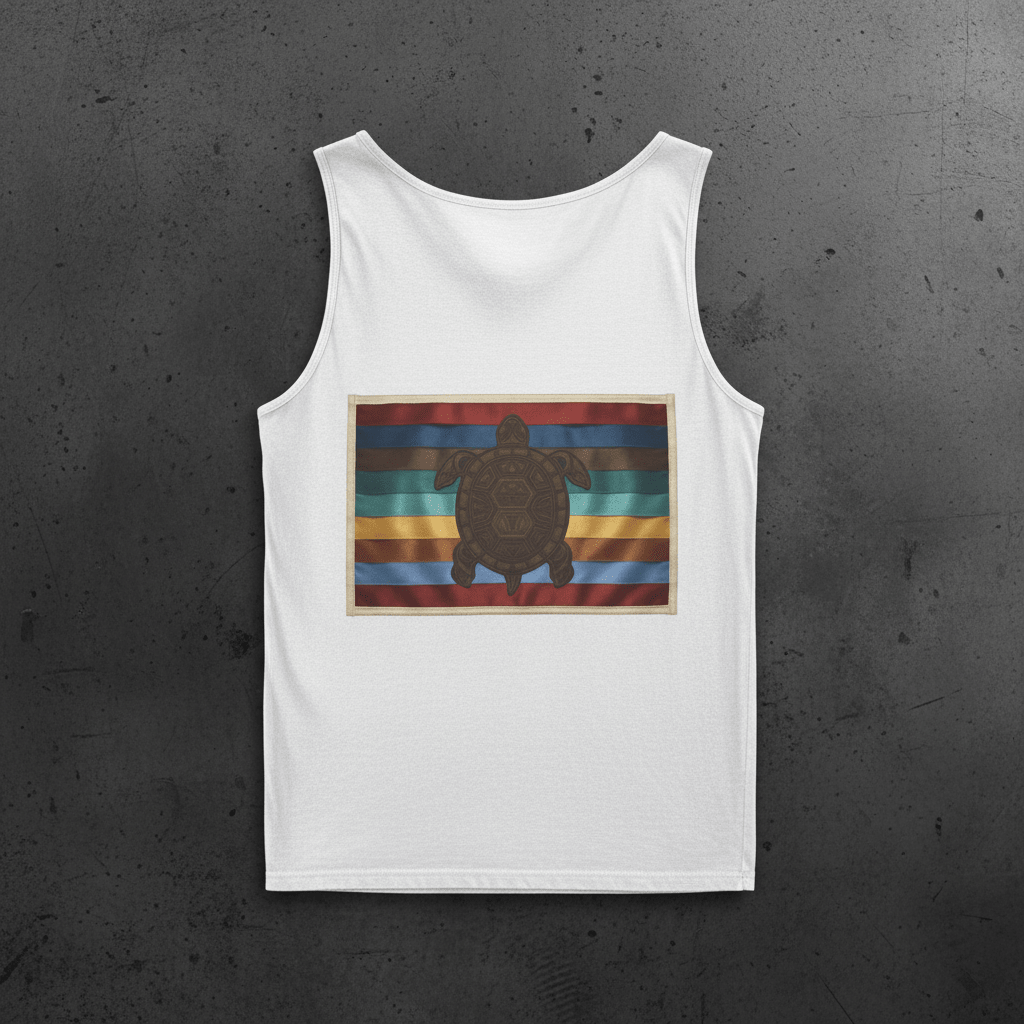 Turtle Island Retro Tank — Vintage Graphic Garment - Dyed TankEmber Spirit Apparel