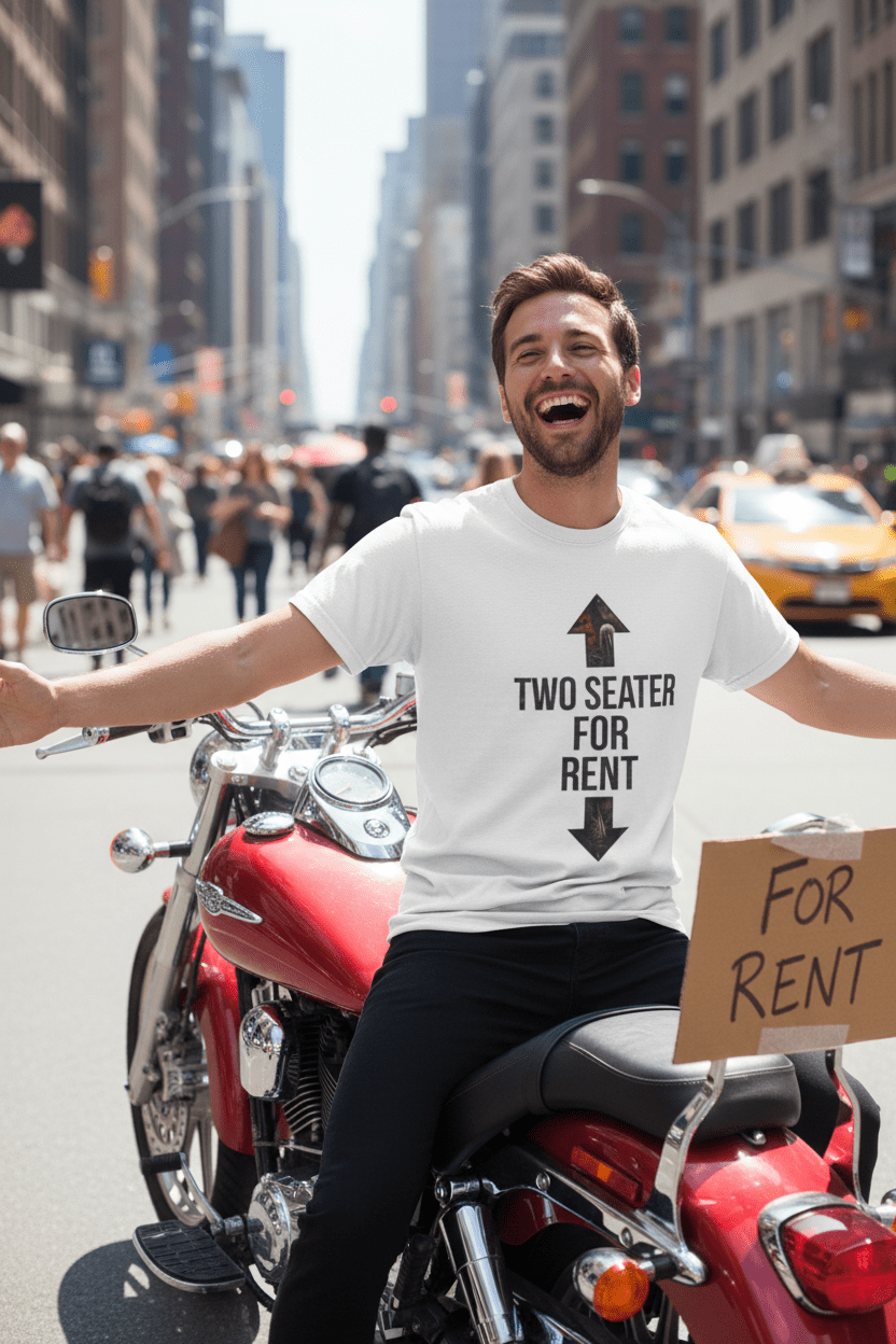 Two Seater For Rent T-Shirt – Funny Couples Unisex Graphic TeeEmber Spirit Apparel