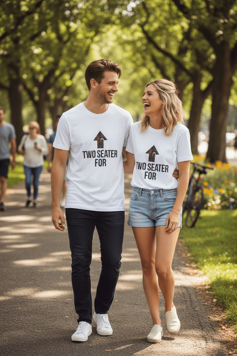 Two Seater For Rent T-Shirt – Funny Couples Unisex Graphic TeeEmber Spirit Apparel