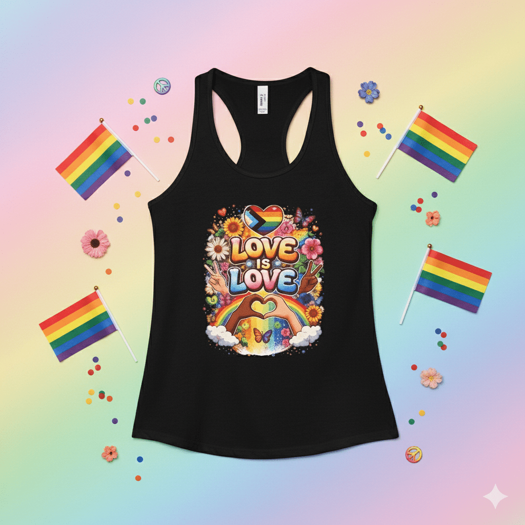 Two - Spirited Pride Racerback Tank — LGBT Texan CommunityEmber Spirit Apparel