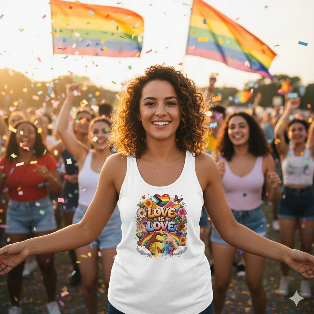 Two - Spirited Pride Racerback Tank — LGBT Texan CommunityEmber Spirit Apparel