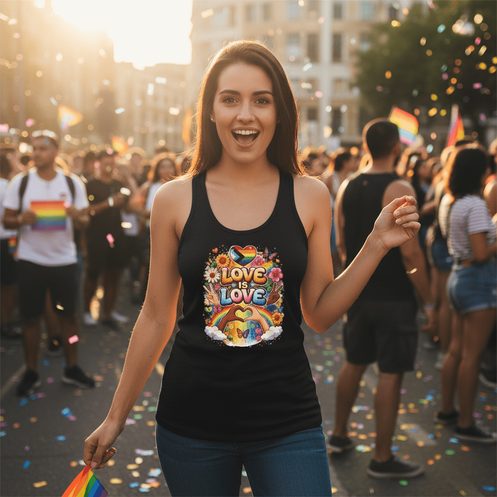 Two - Spirited Pride Racerback Tank — LGBT Texan CommunityEmber Spirit Apparel