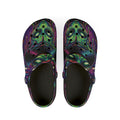 Alien Vinyl UFO Foam Shoes front view — retro psychedelic record print | Ember Spirit Apparel