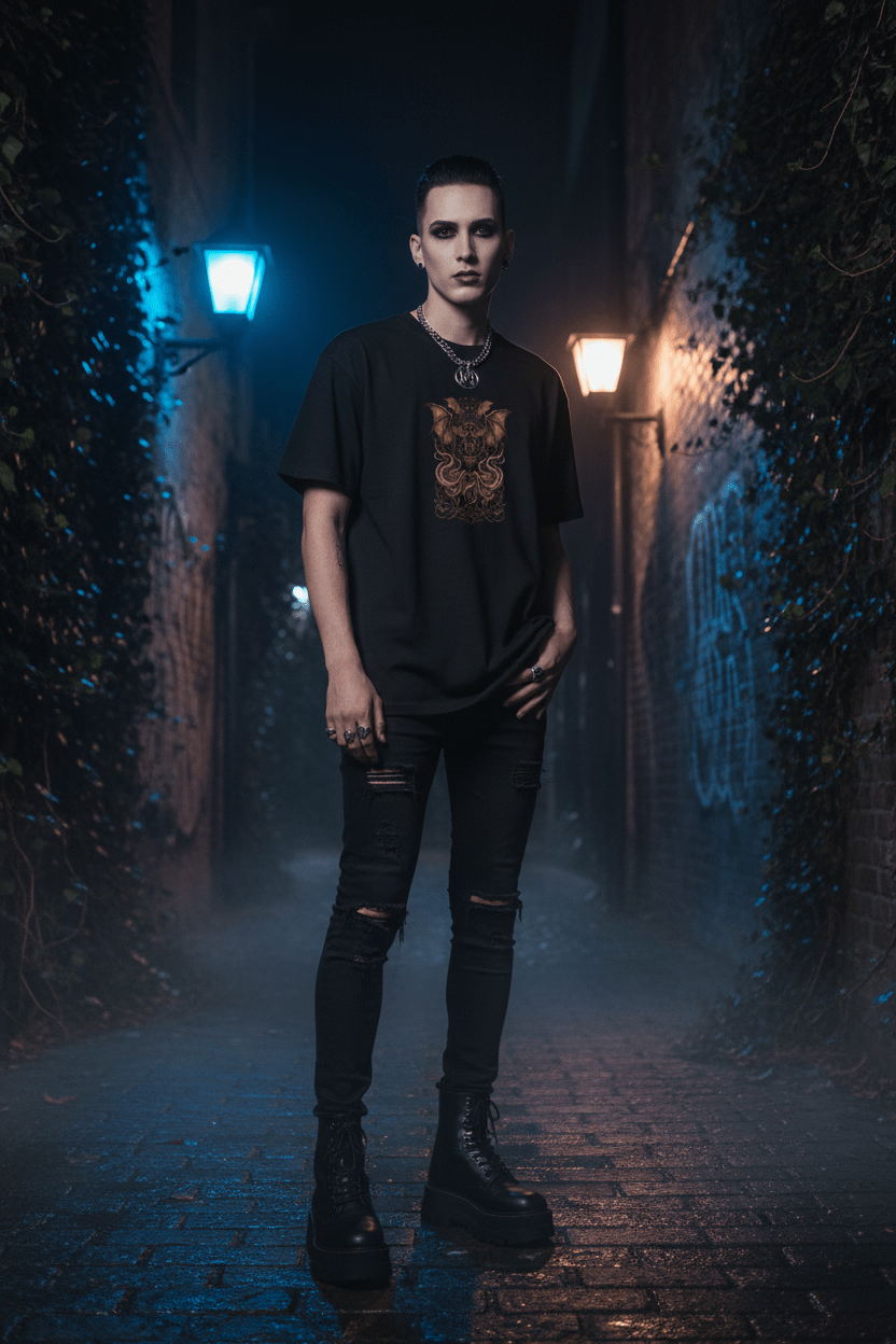 Vampire Bat Rider T‑Shirt — Gothic Fantasy Horror TeeEmber Spirit Apparel