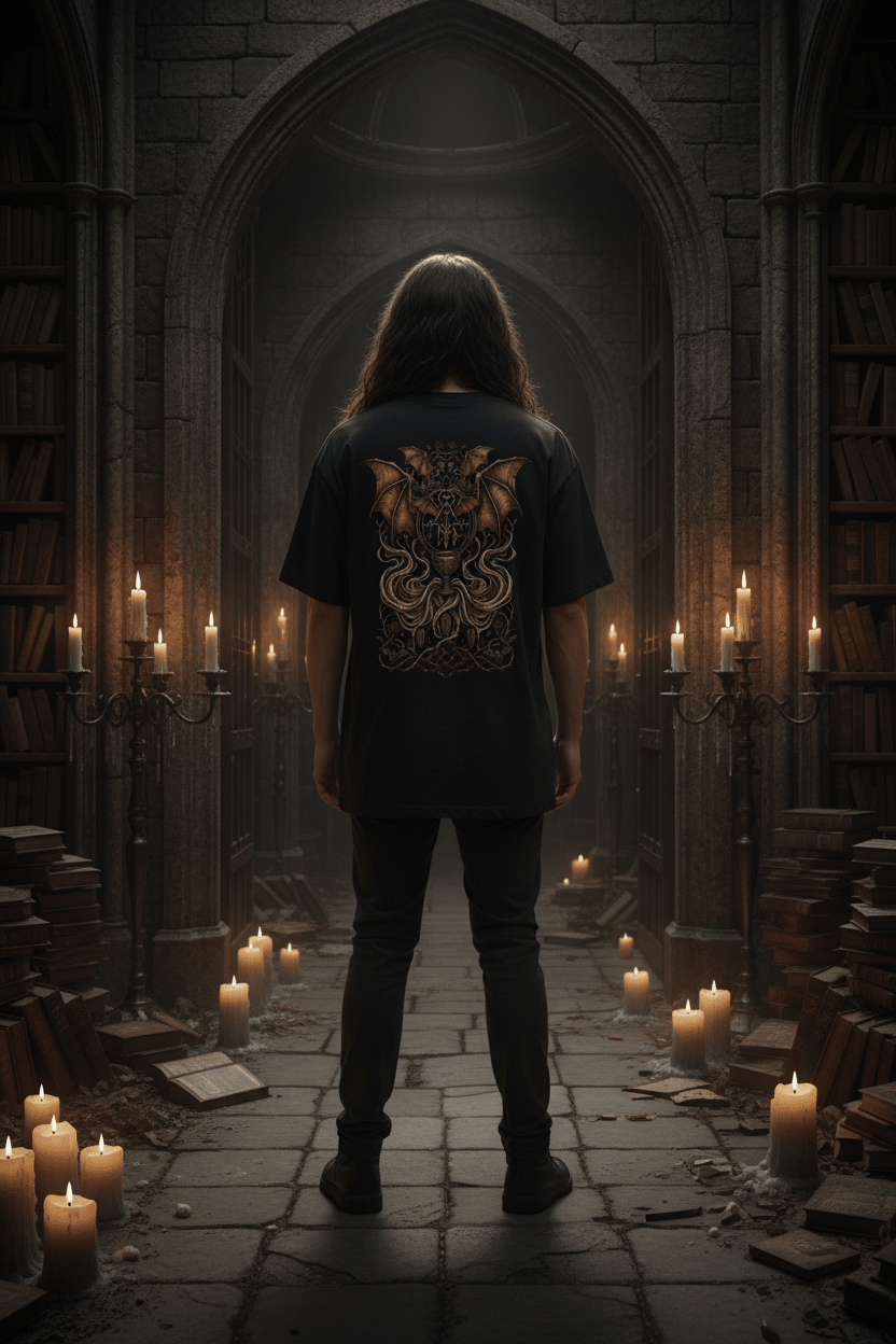 Vampire Bat Rider T‑Shirt — Gothic Fantasy Horror TeeEmber Spirit Apparel