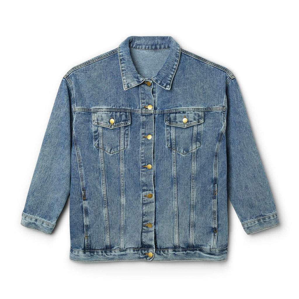 Vintage Phoenix Crest Denim Jacket — Anatomical Heart & Justice Scale Back PatchEmber Spirit Apparel