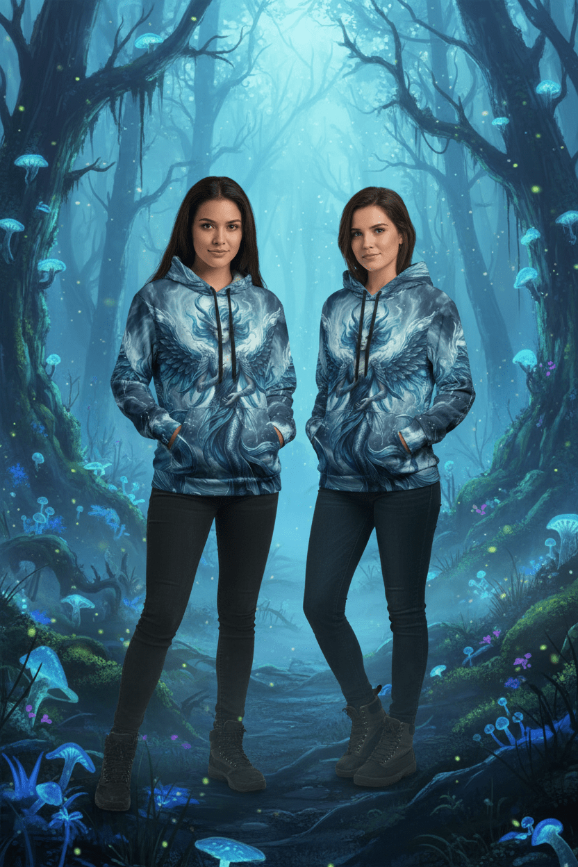 Water Fairy Hoodie — Athletic All - Over PrintEmber Spirit Apparel