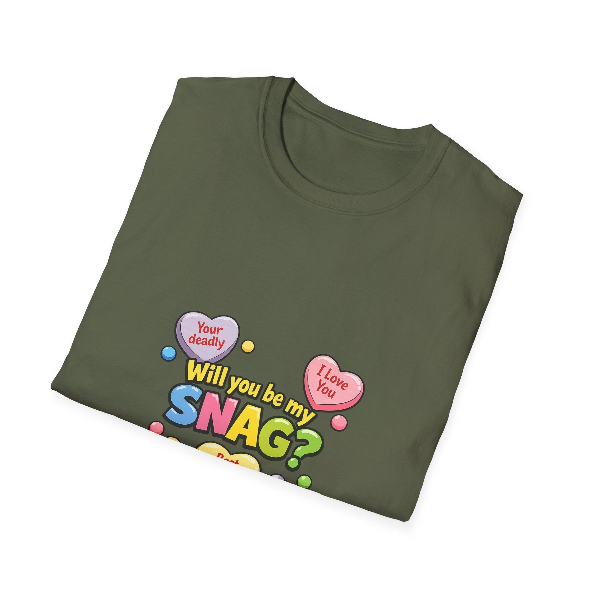 Will You Be My Snag? Candy Heart Graphic T-ShirtEmber Spirit Apparel
