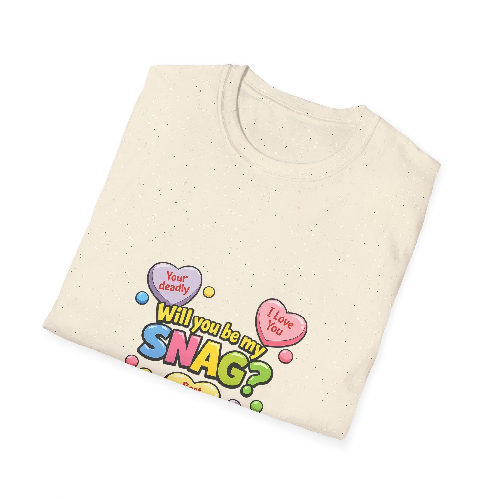 Will You Be My Snag? Candy Heart Graphic T-ShirtEmber Spirit Apparel