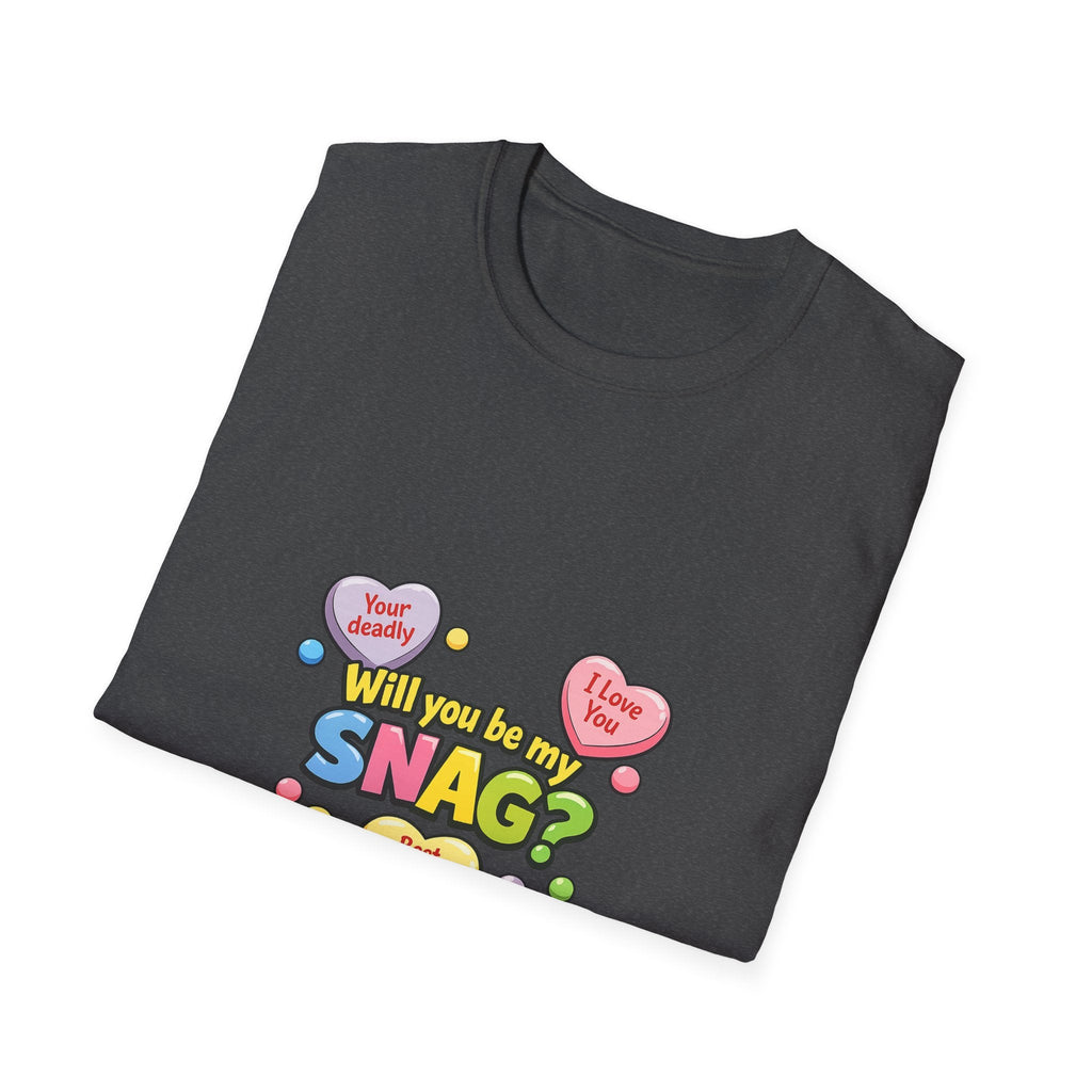 Will You Be My Snag? Candy Heart Graphic T-ShirtEmber Spirit Apparel
