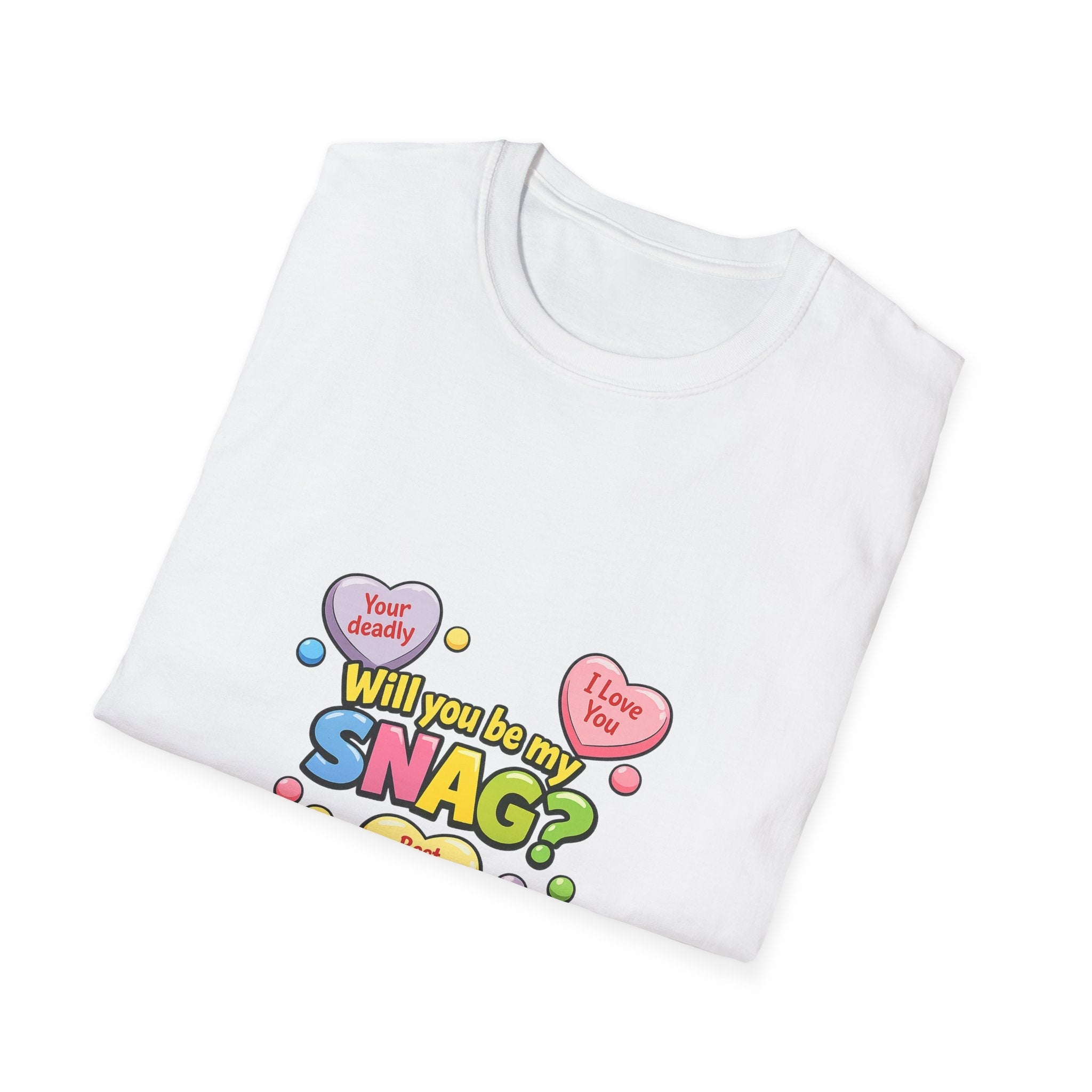 Will You Be My Snag? Candy Heart Graphic T-ShirtEmber Spirit Apparel