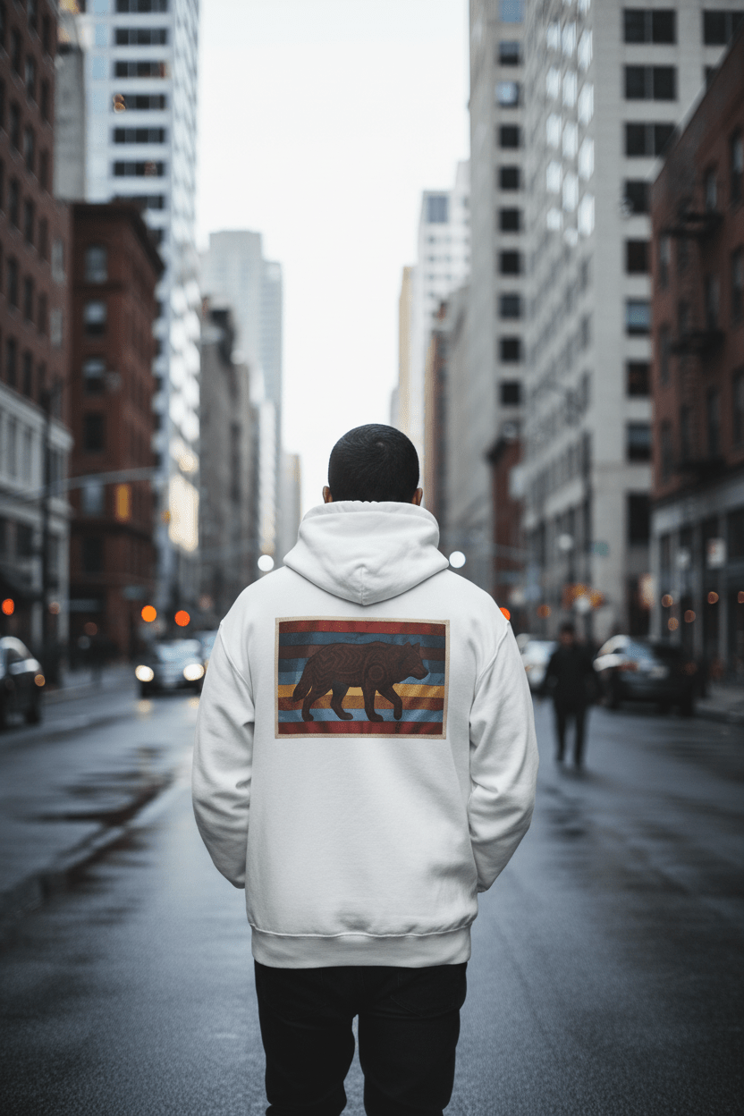 Wolf 7 Grandfather Teaching Hoodie — Tribal Wisdom & Ancestral GuidanceEmber Spirit Apparel