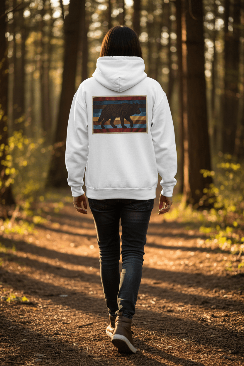 Wolf 7 Grandfather Teaching Hoodie — Tribal Wisdom & Ancestral GuidanceEmber Spirit Apparel