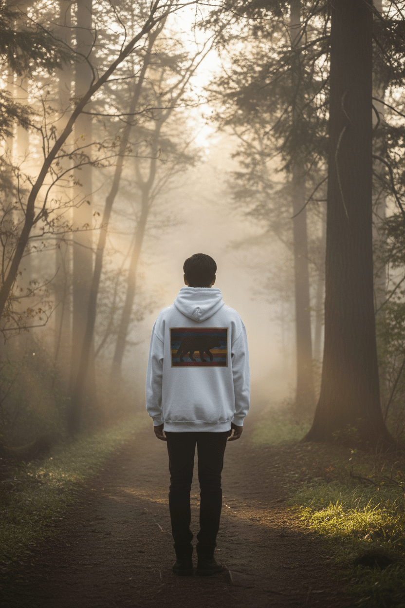 Wolf 7 Grandfather Teaching Hoodie — Tribal Wisdom & Ancestral GuidanceEmber Spirit Apparel