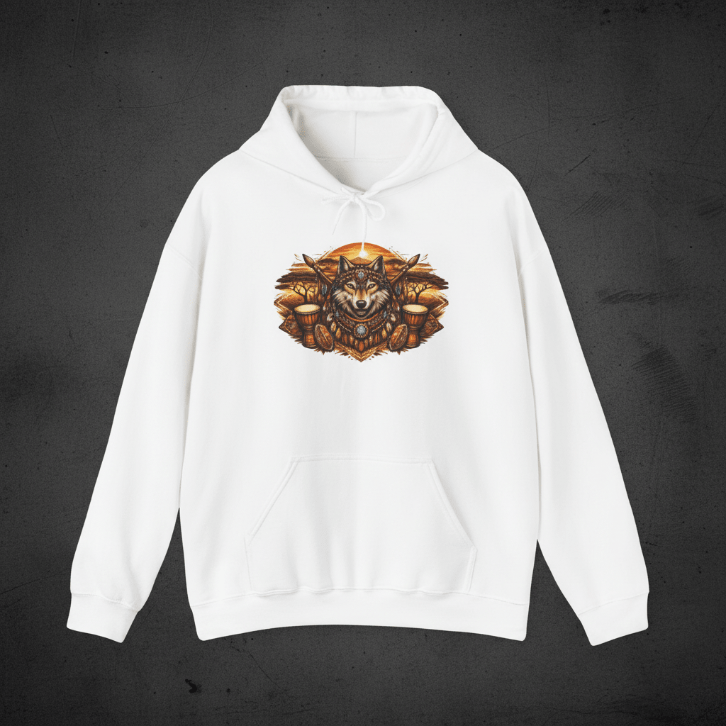 Wolf Symbol Hoodie — First Nations Humility TributeEmber Spirit Apparel