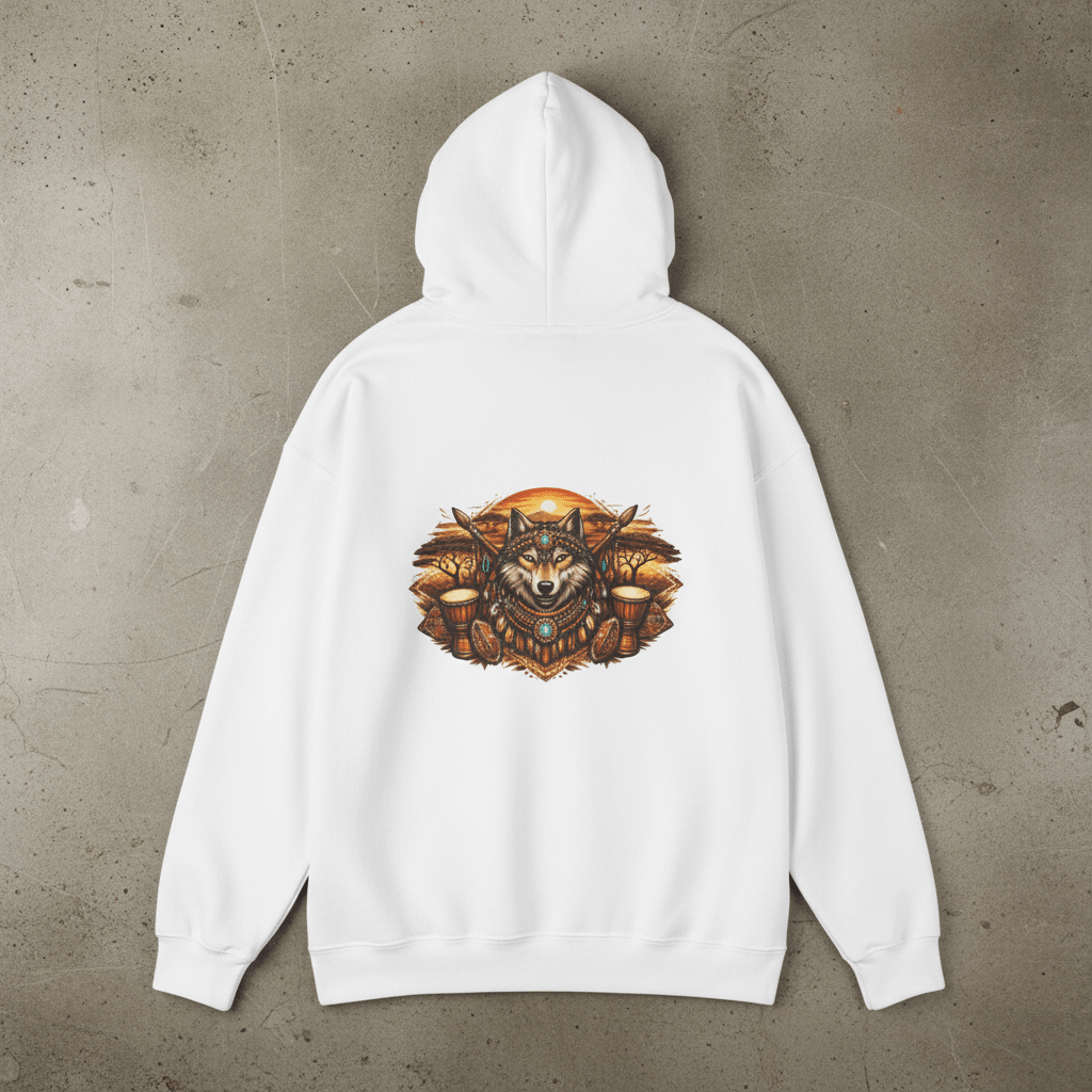 Wolf Symbol Hoodie — First Nations Humility TributeEmber Spirit Apparel