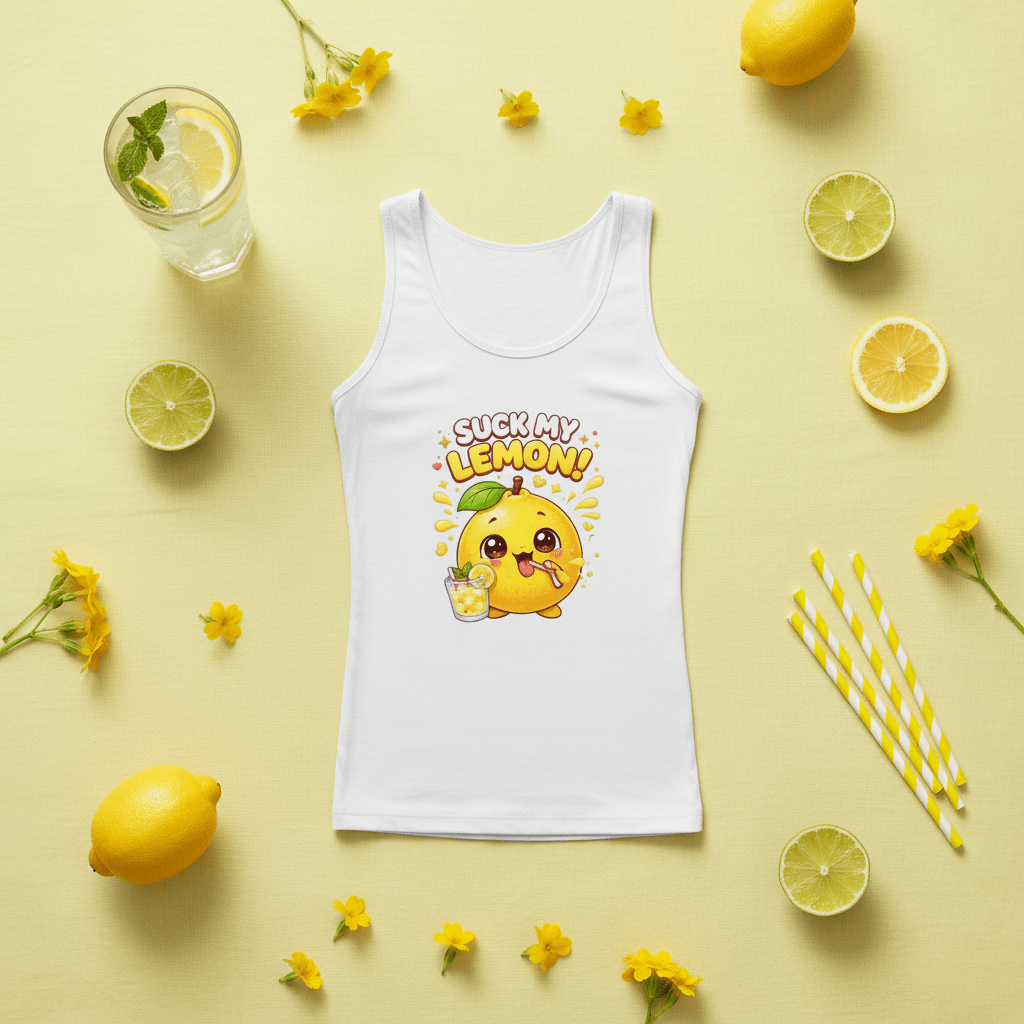 Women's Baby Rib Tank — 'Suck My Lemon' Funny Inside-Joke Tank TopEmber Spirit Apparel