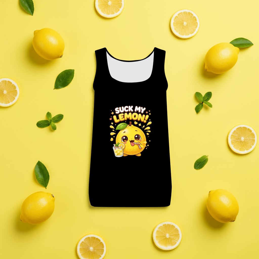 Women's Baby Rib Tank — 'Suck My Lemon' Funny Inside-Joke Tank TopEmber Spirit Apparel