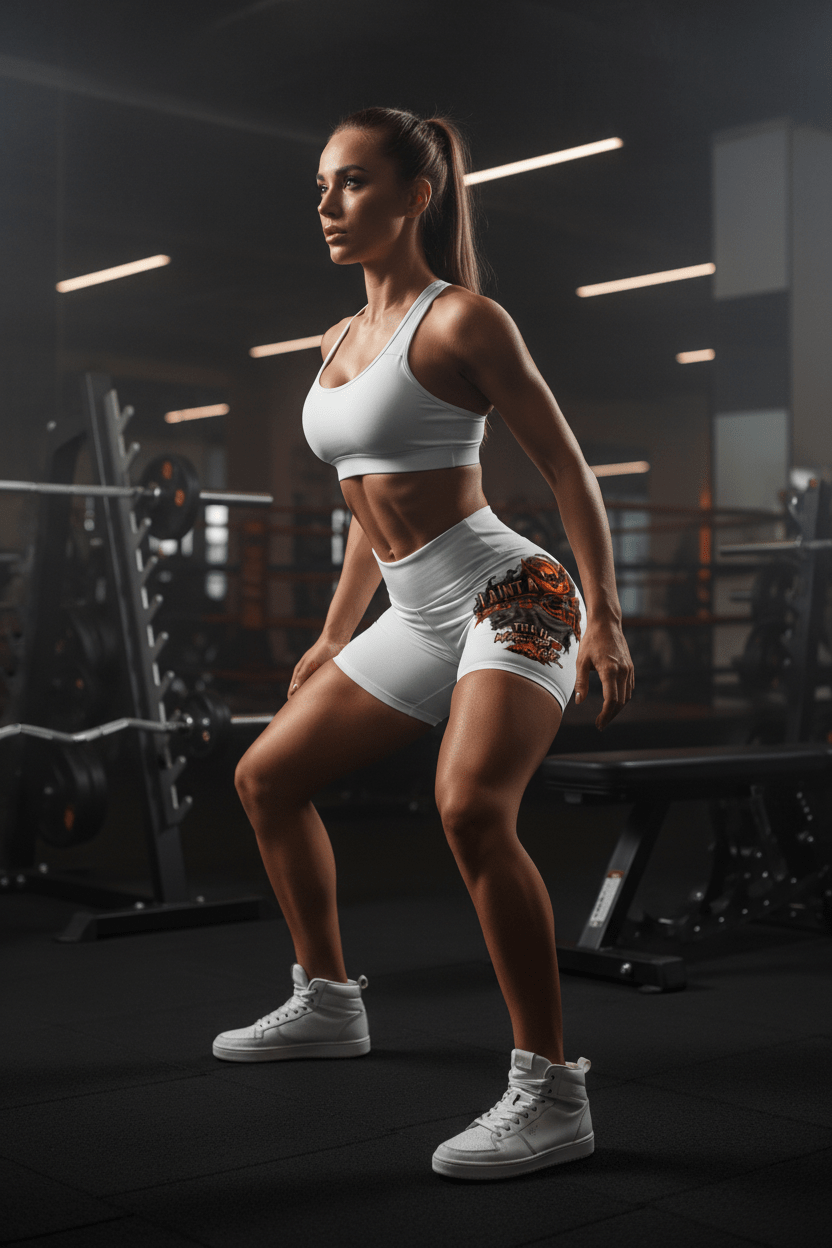 Women's Bold Statement Yoga Shorts — Empowerment Graphic AOPEmber Spirit Apparel