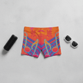 Women’s Music Note AOP Shorts — Neon Retro Groove PatternEmber Spirit Apparel